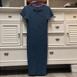 Ribbed Twist Midi Dress